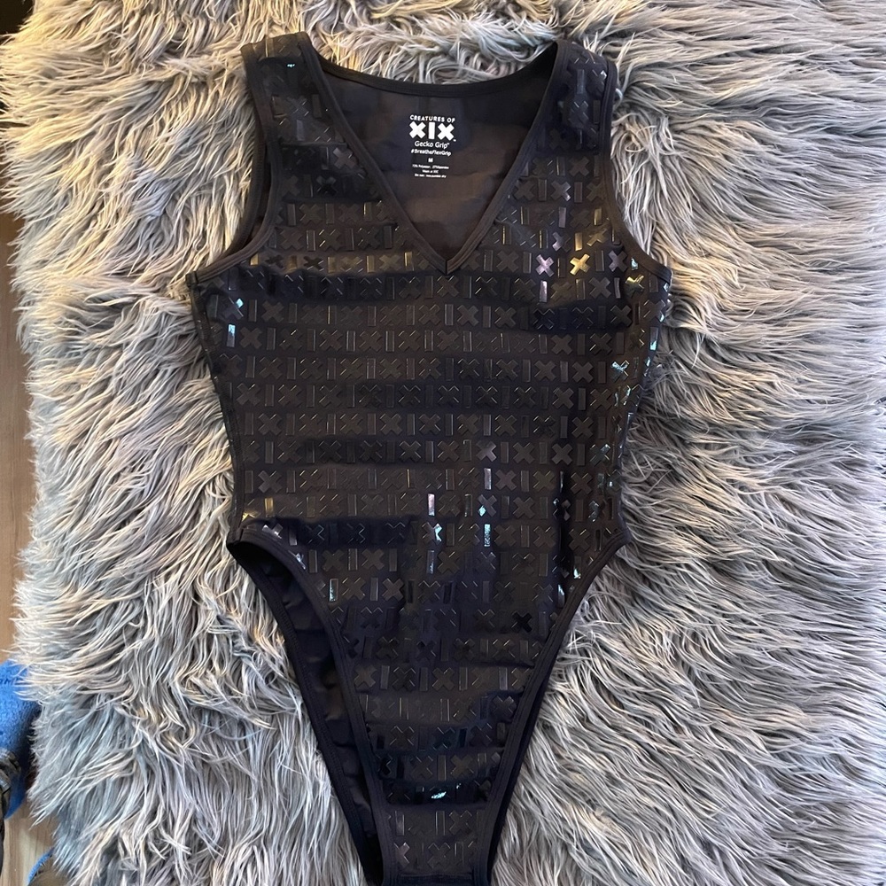 Creatures of XIX Black Gecko Grip Bodysuit size medium like new